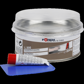 Chit pentru plastic, Forch L205, contine intaritor, gramaj 0.5 kg