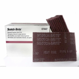 Coala pasla abraziva, 3M Scotch-Brite Hand Pad 0744x, diferite granulatii, dimensiune  22.86 x 15.24 cm