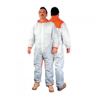Combinezon de protectie cu gluga, 4CR 6540 Coolfresh, alb, reutilizabil