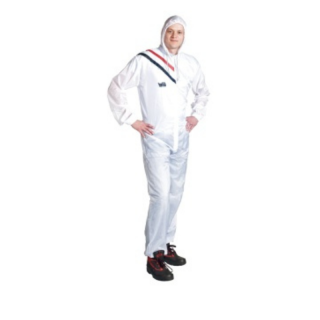 Combinezon protectie impermeabil, Colad 511750, cu gluga, culoare alb, marime 50, foarte rezistent, fara scame pentru uz general