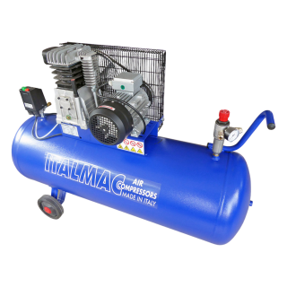 Compresor aer cu piston lubrifiat, ITALMAC GS17E 100 320 CAR T, alimentare 380 V, aer aspirat 330 l min, butelie 100 litri