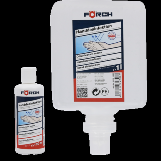 Dezinfectant pentru maini, Forch 6130 18XX, pe baza de alcool cu aloe vera, gramaj 100 ml   1 litru