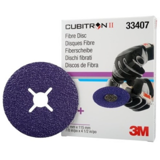 Disc abraziv, 3M Cubitron II, Roloc Fibra, P36-P60-P80, diametru 115 x 22 mm, 5 bucati