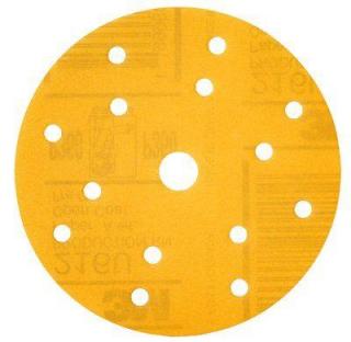 Disc abraziv slefuit velcro, 3M Gold 216U, 15 gauri, duritate P320 - P800, diametru O 150 mm