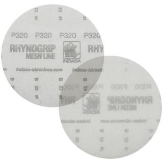 Disc abraziv slefuit velcro, Indasa Rhynogrip, fara gauri, duritate P80 - P400, diametru O 150 mm