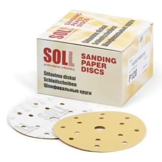 Disc abraziv slefuit velcro, Soll Paper Disc, 15 gauri, duritate P80 - P600, diametru O 150 mm