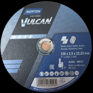 Disc de taiere, Norton Vulcan, pentru polizor unghiular, diametru 115 125 mm