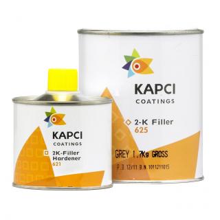 Filler acrilic, Kapci 625, 2K, culoare alb   gri   negru, cantitate 0.8 l filler + 0.2 l intaritor