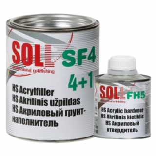 Filler acrilic, Soll SF4 4:1, culoare gri, cantitate 1 litru
