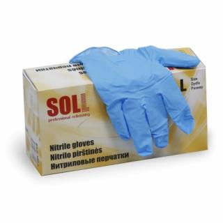 Manusi de protectie, Soll SNG, foarte rezistente, culoare albastru, set 100 bucati