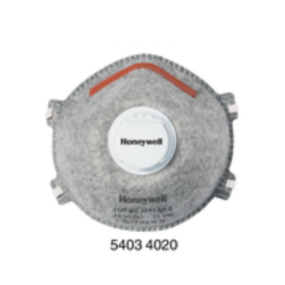 Masca protectie respiratorie, Honeywell 5403 4020, protectie ridicata FFP1 cu carbune activ, cu supapa, tip cupa