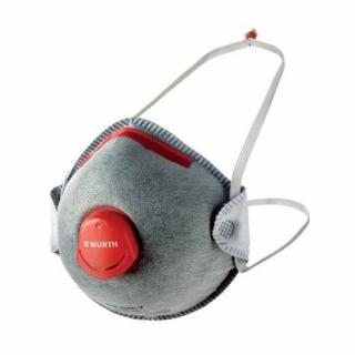 Masca protectie respiratorie, WURTH 899 110 305, protectie ridicata FFP2,  filtru de carbon si supapa, tip cupa