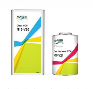 Pachet lac auto 4:1 2K, Norbin N15-V20 VOC Normal, gramaj 4 litri lac + 1 litru intaritor
