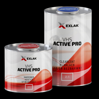 Pachet lac auto, Exlak Active PRO VHS, cantitate 1 litru si 5 litri, contine intaritor