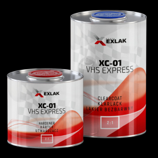 Pachet lac auto, Exlak VHS Express XC-01, cantitate 1 litru si 5 litri, contine intaritor