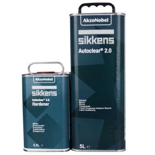Pachet lac auto HS 2:1, Sikkens Autoclear 2.0, gramaj 5 litri lac + 2.5 litri intaritor