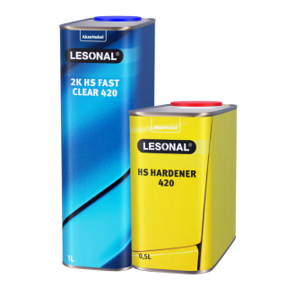 Pachet lac auto, Lesonal HS Fast 5:3, cantitate 1   5 litri lac + 1   5 litri intaritor