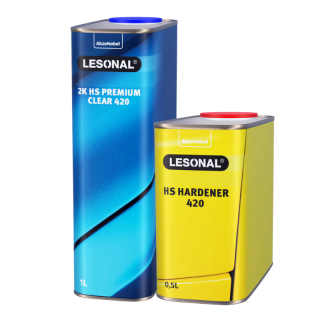 Pachet lac auto, Lesonal HS Premium 5:3, cantitate 1   5 litri lac + 1   5 litri intaritor