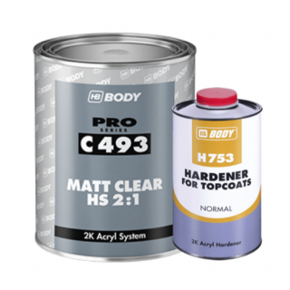 Pachet lac auto mat, HB Body 493, cantitate 1 litru lac si 0.5 litri intaritor 753