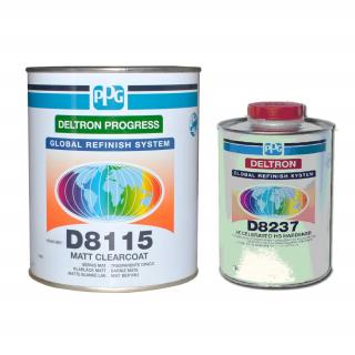 Pachet lac auto mat, PPG D8115 Matt Clearcoat System, cantitate 1 litri lac si 0.5 litri intaritor