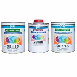 Pachet lac auto mat, PPG D8115 Matt Clearcoat System, cantitate 2 litri lac si 1 litru intaritor