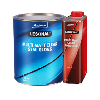 Pachet lac auto semi-mat, Lesonal Semi Gloss 5:2, cantitate 1 litru lac + 1 litru intaritor