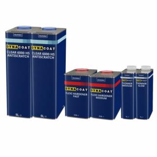Pachet promotional lac auto 2:1, Dynacoat 6000 HS Antiscratch, cantitate 10 litri  lac + 5 litri intaritor + 2 litri diluant