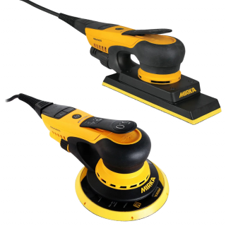 Pachet slefuit electric, rindea Mirka   Deos II 383 EU cu valiza + orbitala Deros II 625   650, stoc limitat