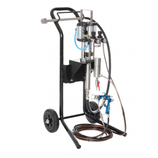 Pachet vopsire airmix pompa cu piston, Binks MX Lite MXL12 31, raport 31:1, montata pe carucior, pistol de vopsit AirMix, furtun 7.5 metri