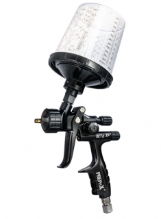 Pistol de vopsit, PrepitX BETA X Primer, cupa plastic neagra 600 ml, duza la alegere, consum aer 250 l min