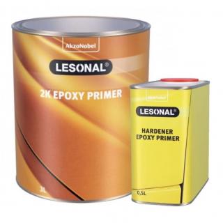 Primer epoxidic, Lesonal 2K Epoxy Primer, cantitate 1 litru filler + 0.5 litri intaritor
