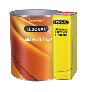 Primer   Filler acrilic 4:1, Lesonal 2K Graphite Filler, culoare la alegere, cantitate 3 litri filler + 1 litru intaritor