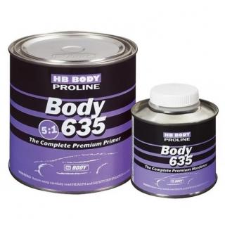 Primer   Filler acrilic HS 5:1, HB Body 635, culoare la alegere, cantitate 0.8   2.5 litri filler + intaritor 635