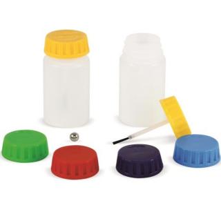 Recipient vopsea, Corcos 368, gradat, cu pensula, capacitate 50 ml, set 60 bucati