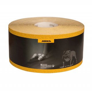 Rola hartie abraziva, Mirka   Gold, prindere velcro, duritati P60 - P320, dimensiune 70 mm x 50 metri