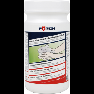 Servetele umede, Forch Derma Plus. pentru curatat suprafete, cutie 70 bucati, dimensiune 20 x 30 cm