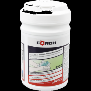 Servetele umede, Forch Derma Wipes, pentru curatare universala, 50 bucati, dimensiune 27A  26,6 cm