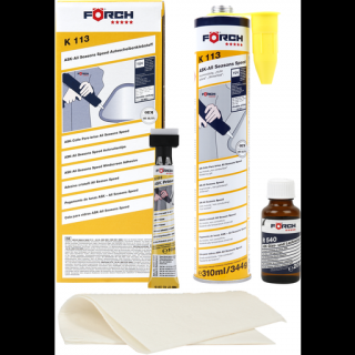 Set adeziv lipit parbriz, Forch K113, adeziv monocomponent, timp uscare 30 minute, cantitate 310   400 ml
