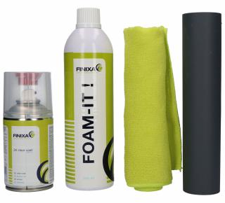 Set restaurare faruri, Finixa HRS 00, contine lac, coli abrazive, laveta, solutie degresat