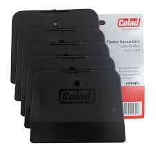 Spaclu flexibil,  Colad 9107, din plastic, usor de curatat, 120 x 90 mm, negru, set 5 bucati