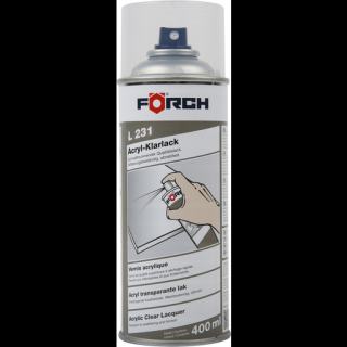 Spray lac acrilic 1K, Forch L231, culoare transparent, cantitate 400 ml