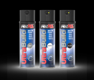 Spray primer, ProXL UultraBUILD, culoare gri   alb , gramaj 500 ml