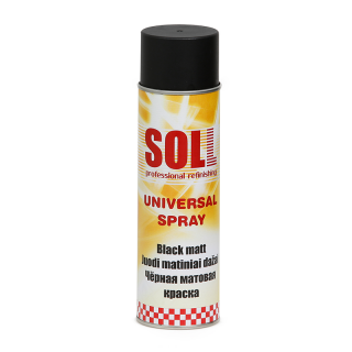 Spray vopsea, Soll 700001, culoare negru mat, cantitate 500 ml