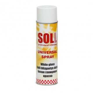 Spray vopsea, Soll 700009, culoare alb lucios, cantitate 500 ml
