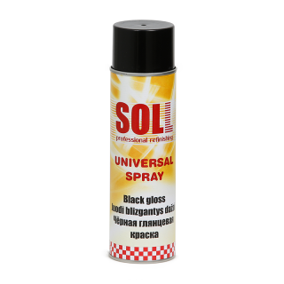 Spray vopsea, Soll S700002, culoare negru lucios, cantitate 500 ml
