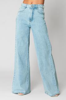 Blugi elastici largi din denim  Light Blue