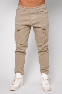 Blugi lungi din denim Beige