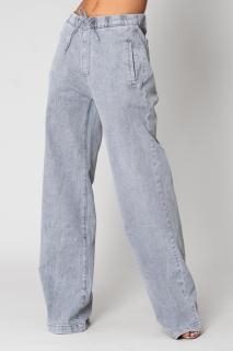 Blugi lungi din denim cu elastic Light Grey