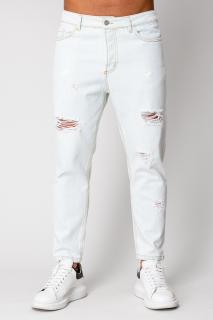 Blugi lungi din denim Regular Ripped Light Blue