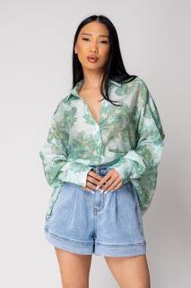 Blugi scurti cu pense Light Blue